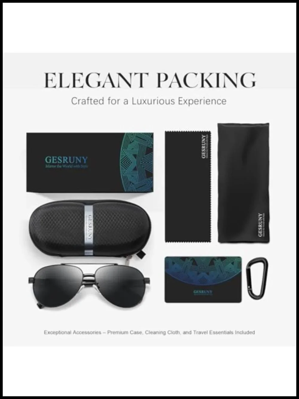 Polarized Aviator Sunglasses - UV Protection, Flexible TR90